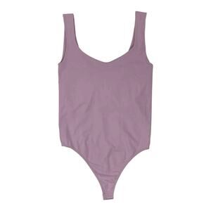 Free People Bodysuit Thong Lilac Purple Buttery Soft Stretch US M/L NWOT